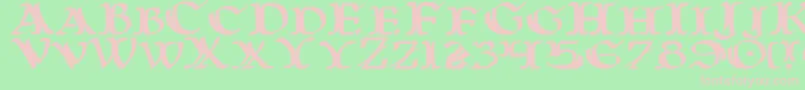 WarsOfAsgardExpanded Font – Pink Fonts on Green Background