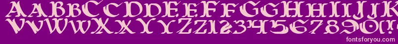WarsOfAsgardExpanded Font – Pink Fonts on Purple Background