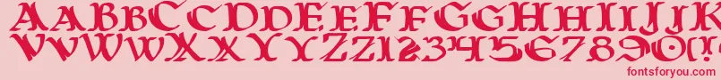WarsOfAsgardExpanded Font – Red Fonts on Pink Background