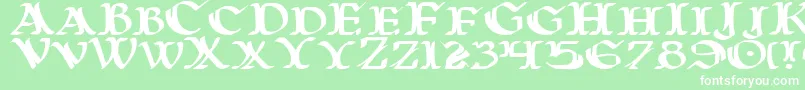 WarsOfAsgardExpanded Font – White Fonts on Green Background