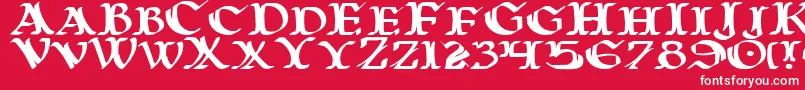 WarsOfAsgardExpanded Font – White Fonts on Red Background