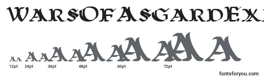 Размеры шрифта WarsOfAsgardExpanded