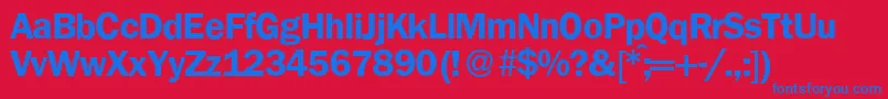 FranklingothicnewBold Font – Blue Fonts on Red Background