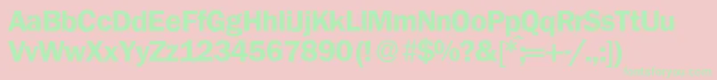 FranklingothicnewBold Font – Green Fonts on Pink Background