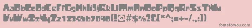PaperPunch Font – Gray Fonts on Pink Background