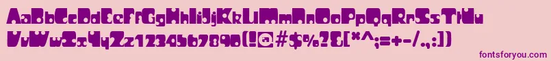 Lisätietoja PaperPunch-fontista PaperPunch-fontti – violetit fontit vaaleanpunaisella taustalla