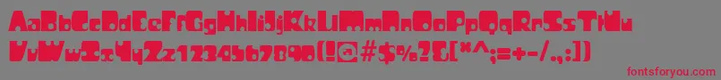 PaperPunch Font – Red Fonts on Gray Background