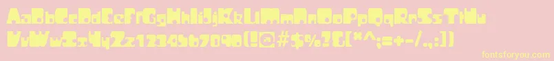 PaperPunch Font – Yellow Fonts on Pink Background