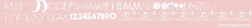 Anatomie2 Font – White Fonts on Pink Background