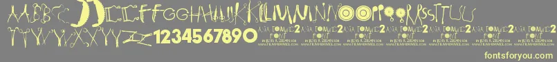 Anatomie2 Font – Yellow Fonts on Gray Background