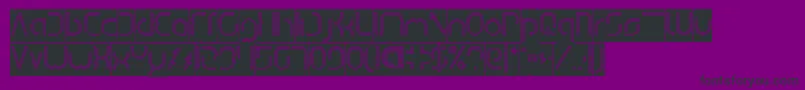 Czcionka DismechaHollowInverse – czarne czcionki na fioletowym tle