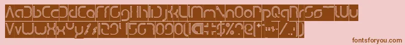 DismechaHollowInverse Font – Brown Fonts on Pink Background