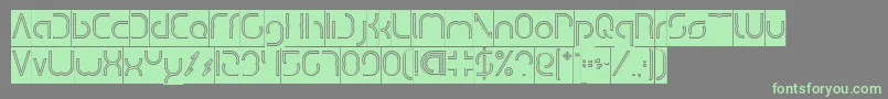 DismechaHollowInverse Font – Green Fonts on Gray Background