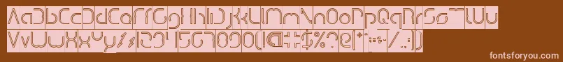 DismechaHollowInverse Font – Pink Fonts on Brown Background