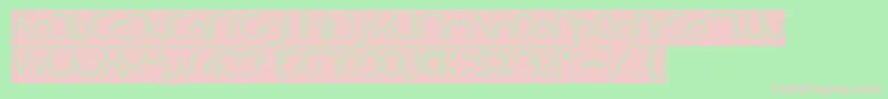 Weitere Informationen zur DismechaHollowInverse-Schriftart DismechaHollowInverse-Schriftart – Rosa Schriften auf grünem Hintergrund