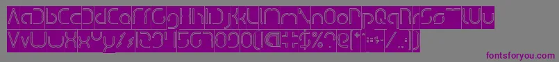 DismechaHollowInverse Font – Purple Fonts on Gray Background