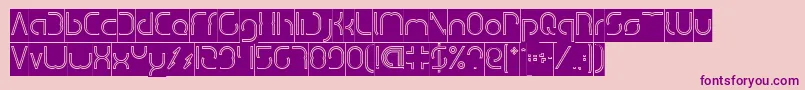 DismechaHollowInverse Font – Purple Fonts on Pink Background