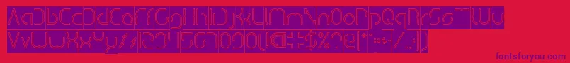 DismechaHollowInverse Font – Purple Fonts on Red Background