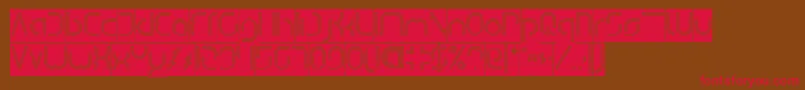 DismechaHollowInverse Font – Red Fonts on Brown Background