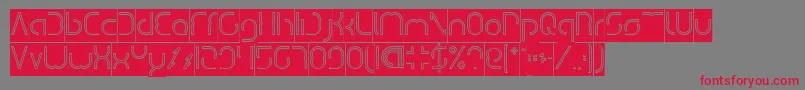 DismechaHollowInverse Font – Red Fonts on Gray Background