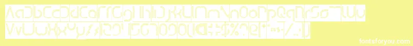 DismechaHollowInverse Font – White Fonts on Yellow Background