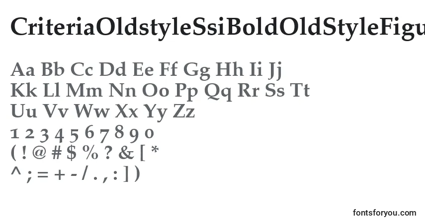 Czcionka CriteriaOldstyleSsiBoldOldStyleFigures – alfabet, cyfry, specjalne znaki