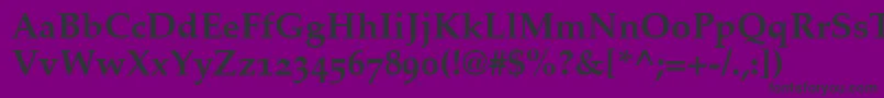 CriteriaOldstyleSsiBoldOldStyleFigures Font – Black Fonts on Purple Background