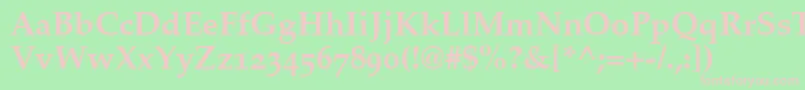 CriteriaOldstyleSsiBoldOldStyleFigures Font – Pink Fonts on Green Background