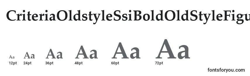 CriteriaOldstyleSsiBoldOldStyleFigures Font Sizes
