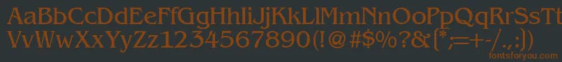 BenjaminserifRegular Font – Brown Fonts on Black Background