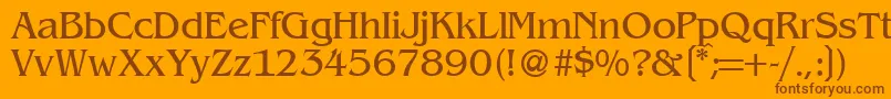 BenjaminserifRegular Font – Brown Fonts on Orange Background