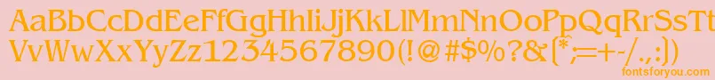BenjaminserifRegular Font – Orange Fonts on Pink Background