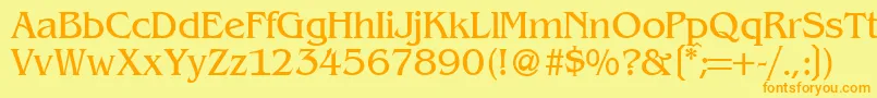 BenjaminserifRegular Font – Orange Fonts on Yellow Background