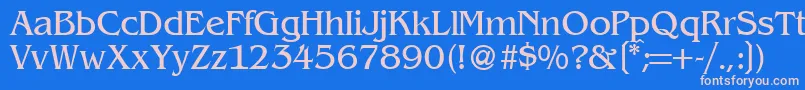 BenjaminserifRegular Font – Pink Fonts on Blue Background