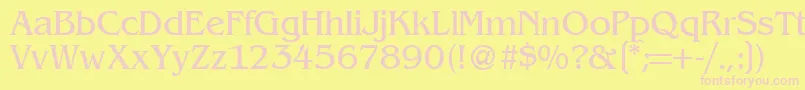 BenjaminserifRegular Font – Pink Fonts on Yellow Background