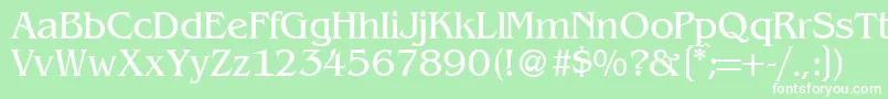 BenjaminserifRegular Font – White Fonts on Green Background