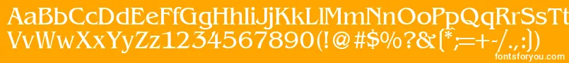 BenjaminserifRegular Font – White Fonts on Orange Background