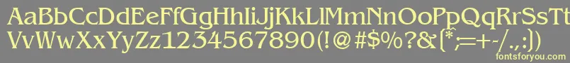 BenjaminserifRegular Font – Yellow Fonts on Gray Background