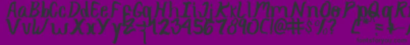 Curlysimpleperfect Font – Black Fonts on Purple Background