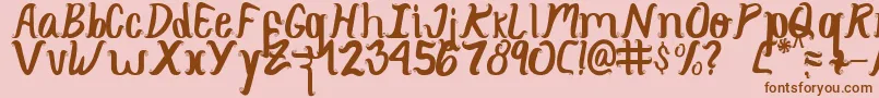 Curlysimpleperfect Font – Brown Fonts on Pink Background