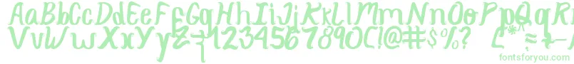 Curlysimpleperfect Font – Green Fonts on White Background