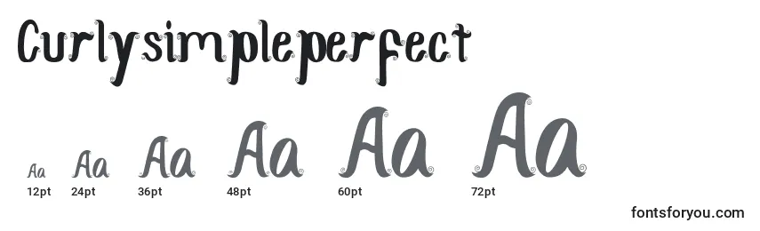 Curlysimpleperfect Font Sizes