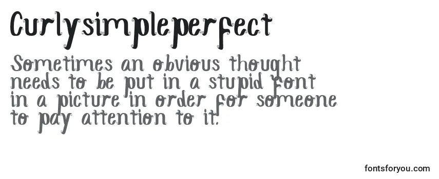Curlysimpleperfect Font