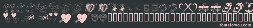 KrBeMine-Schriftart – Rosa Schriften auf schwarzem Hintergrund