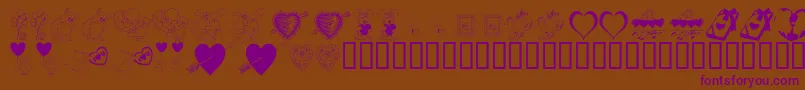 Шрифт KrBeMine – фиолетовые шрифты на коричневом фоне