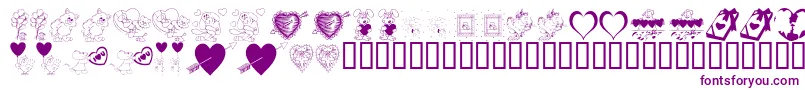 KrBeMine-fontti – violetit fontit