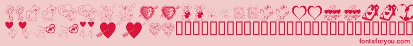 fuente KrBeMine – Fuentes Rojas Sobre Fondo Rosa