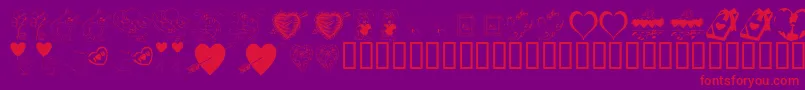 fuente KrBeMine – Fuentes Rojas Sobre Fondo Morado