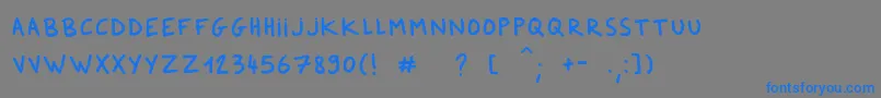 Więcej informacji o czcionce DkerFeltpen Czcionka DkerFeltpen – niebieskie czcionki na szarym tle