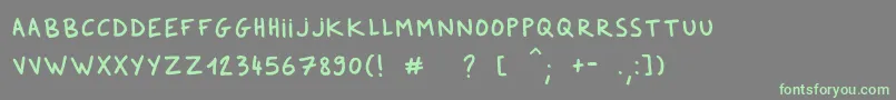 DkerFeltpen Font – Green Fonts on Gray Background